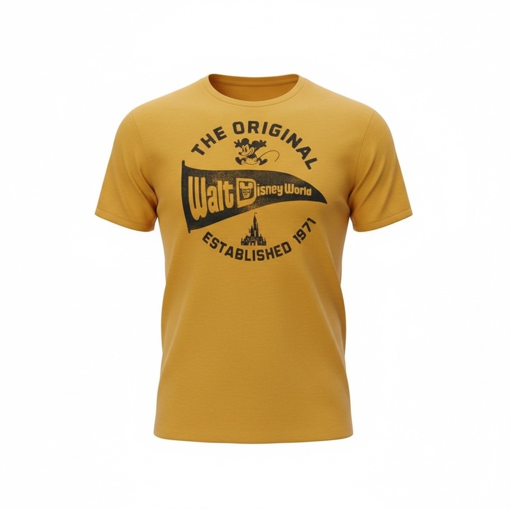 Disney Hanes Mustard Yellow Destination T-shirt Men's 2XL